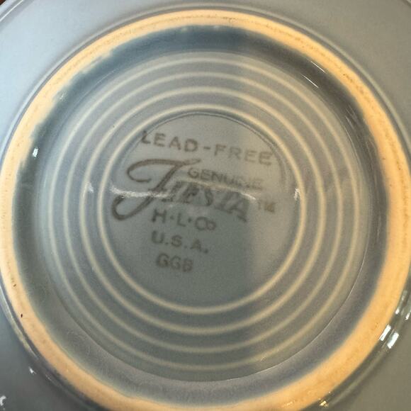 Fiesta FiestaWare Original Vintage & Post 1986 Set of 5 saucers Red Apricot Rose - Picture 8 of 13